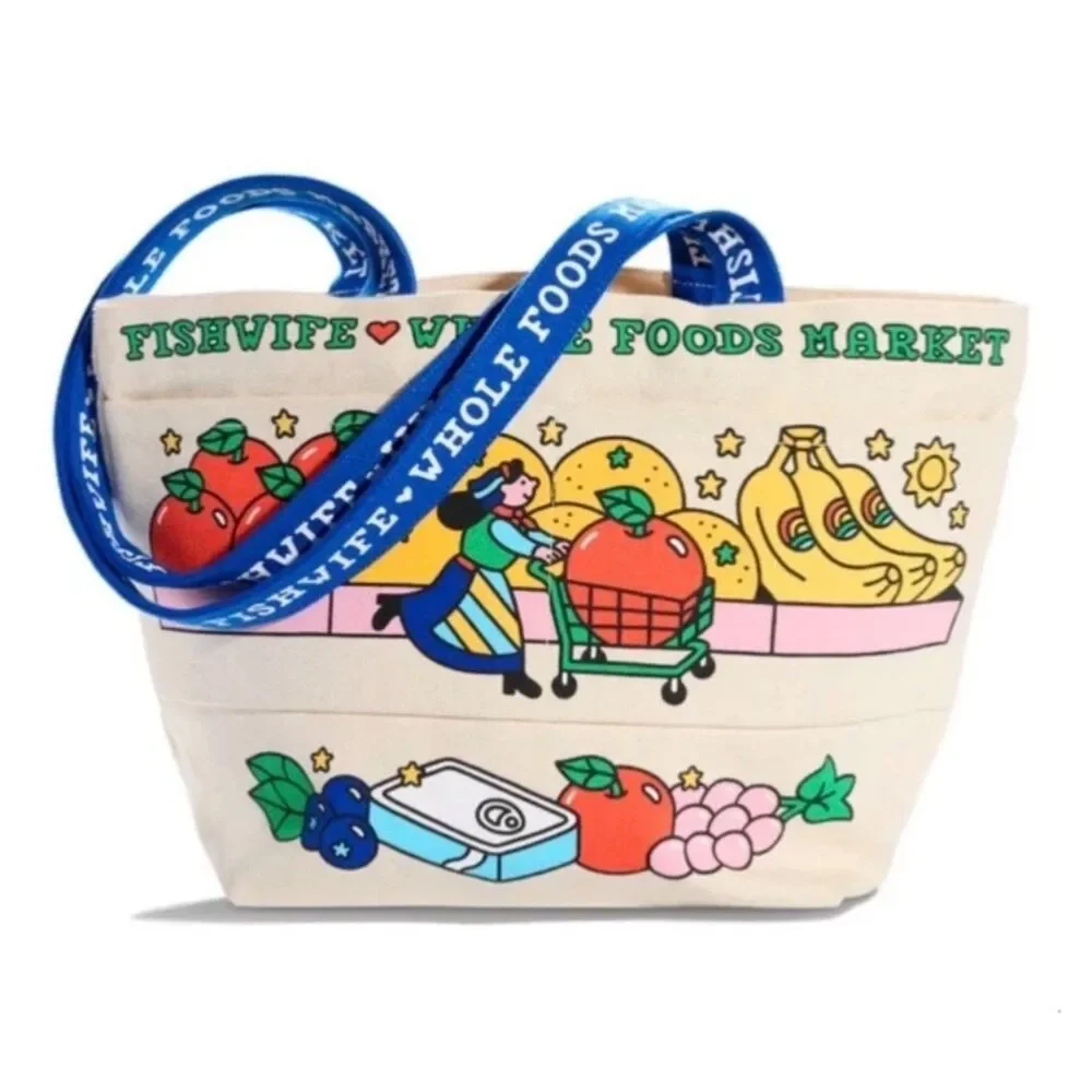 Whole Foods x Fishwife Tote Bags (Set of 3) Limited Edition NEW WITH TAGS
